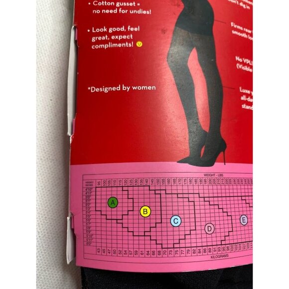 SPANX Tight End‎ Tights Women's  Sz A Black Metallic Sparkle Rainbow Shimmer NEW - Picture 5 of 15